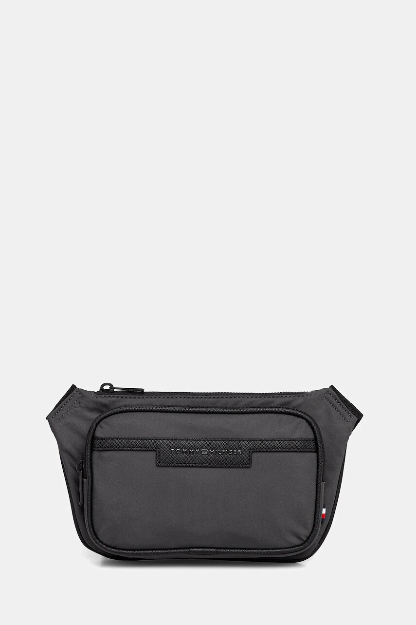 Ľadvinka Tommy Hilfiger šedá farba, AM0AM13467