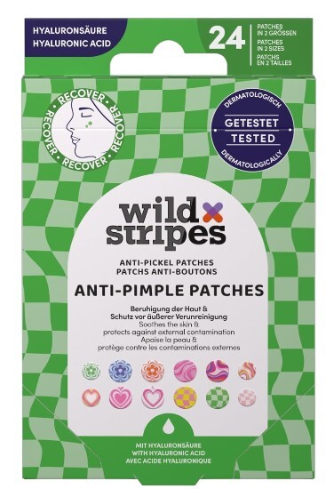 Wild Stripes Hydrokoloidné náplasti na akné s kyselinou hyalurónovou Groovy Protect (Anti-Pimple Patches) 24 ks