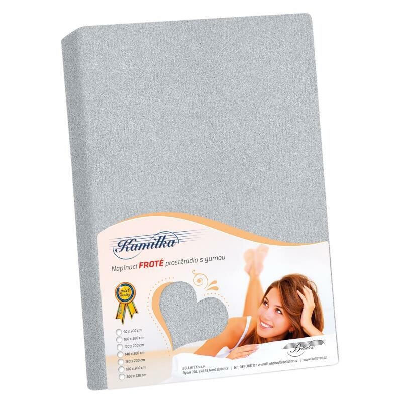 Bellatex Froté prestieradlo stredne sivá, 140 x 200 cm