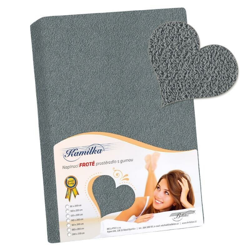 Bellatex Froté prestieradlo tmavosivá, 120 x 200 cm