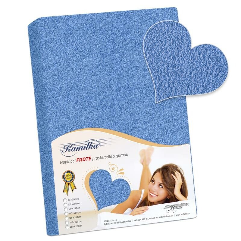 Bellatex Froté prestieradlo modrá, 90 x 200 cm