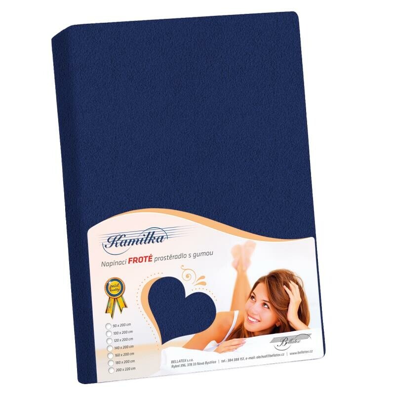 Bellatex Froté prestieradlo námornícka modrá, 90 x 200 cm