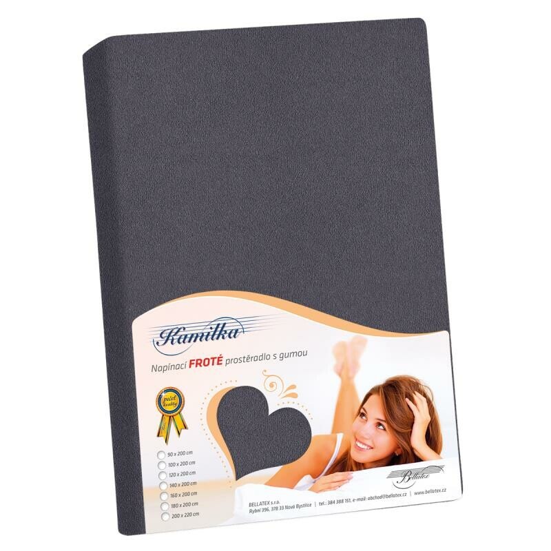Bellatex Froté prestieradlo grafitová, 90 x 200 cm