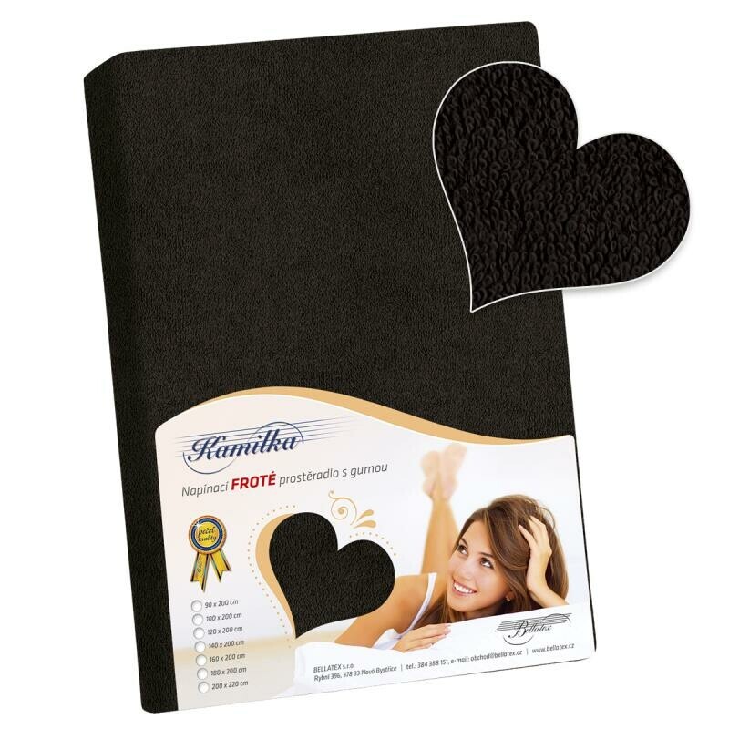 Bellatex Froté prestieradlo čierna, 120 x 200 cm