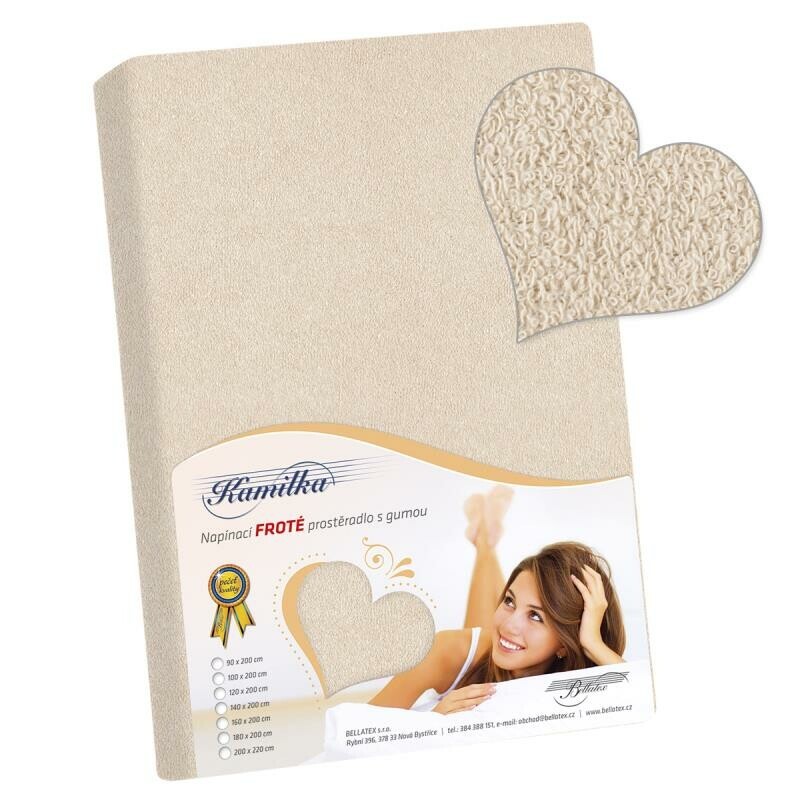 Bellatex Froté prestieradlo natur, 120 x 200 cm