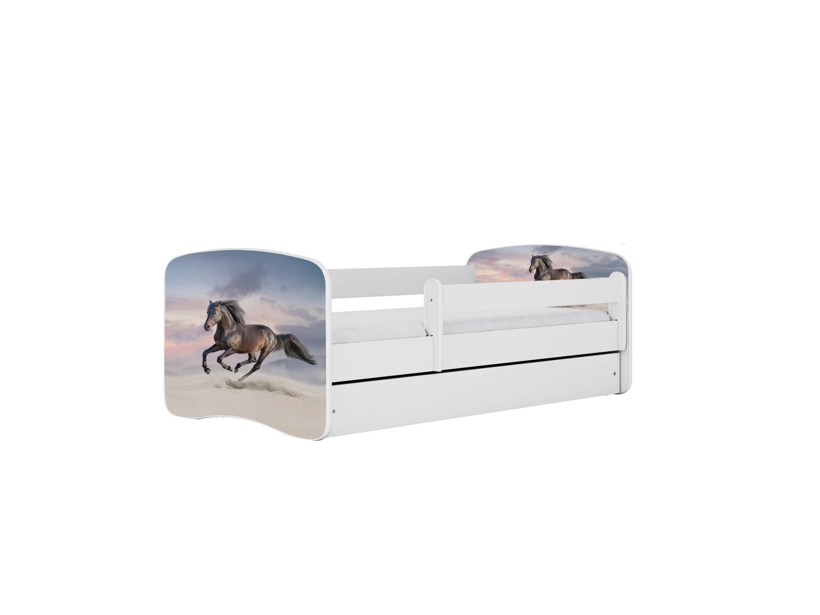 Dětská postel Babydreams běžící kůň bílá