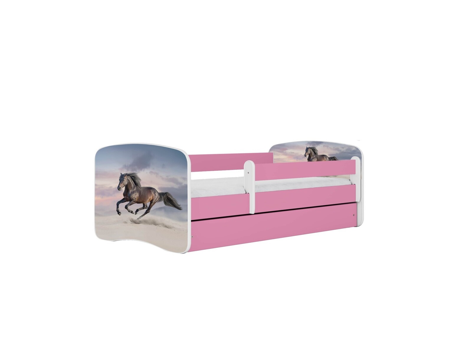 Dětská postel Babydreams běžící kůň růžová
