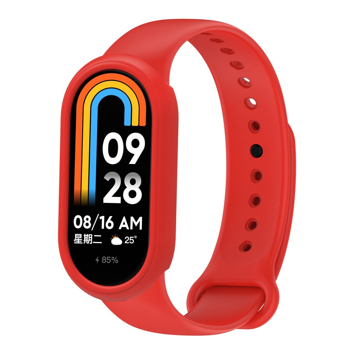 eses Silikónový remienok a rámček pre Xiaomi Smart Band 8 a 9 - Červený