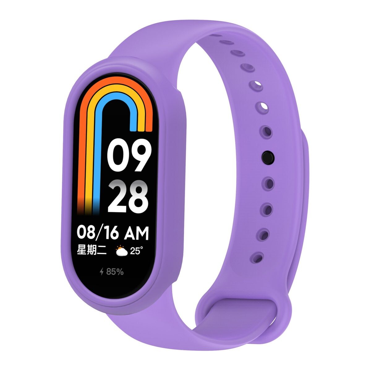 eses Silikónový remienok a rámček pre Xiaomi Smart Band 8 a 9 - Fialový