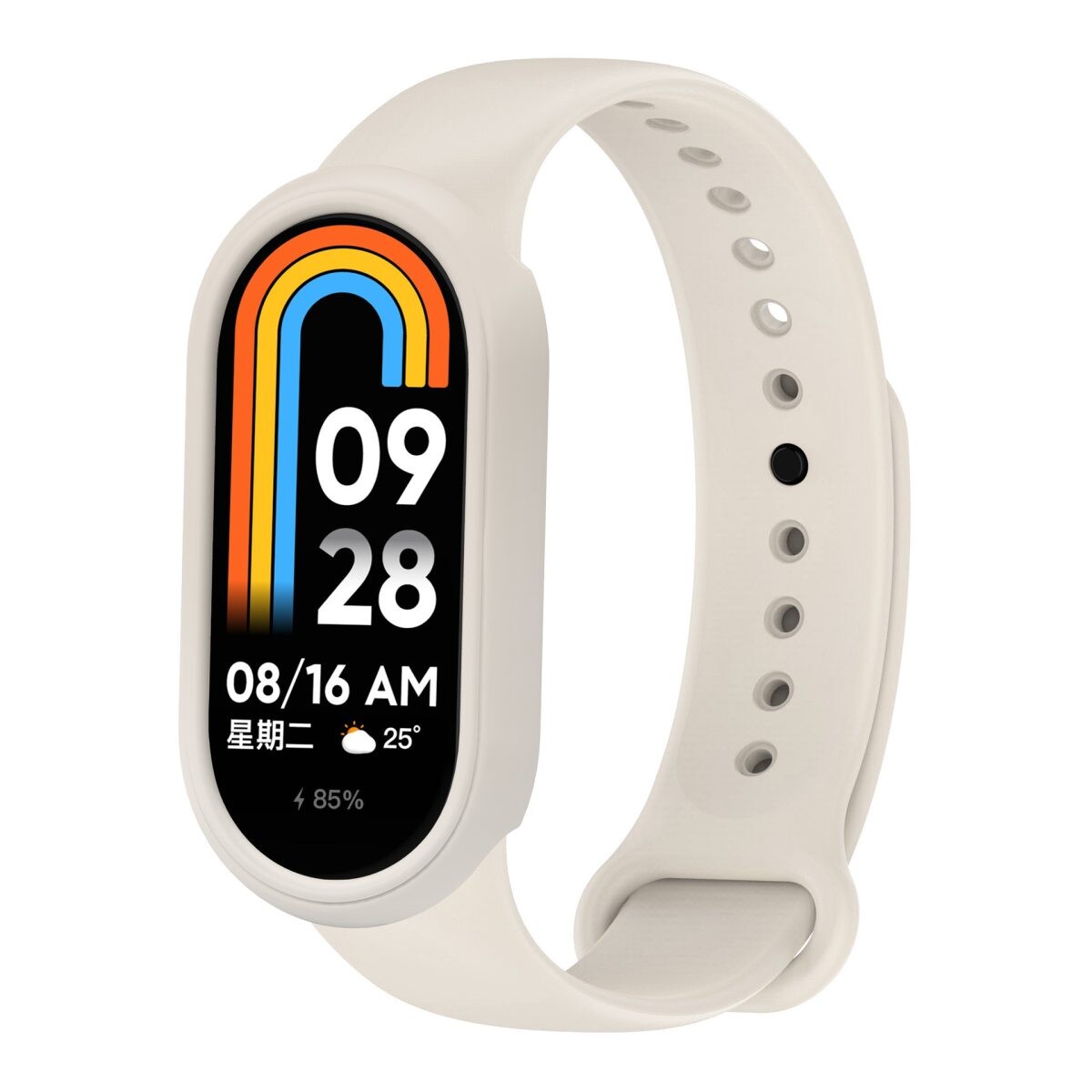 eses Silikónový remienok a rámček pre Xiaomi Smart Band 8 a 9 - Béžový
