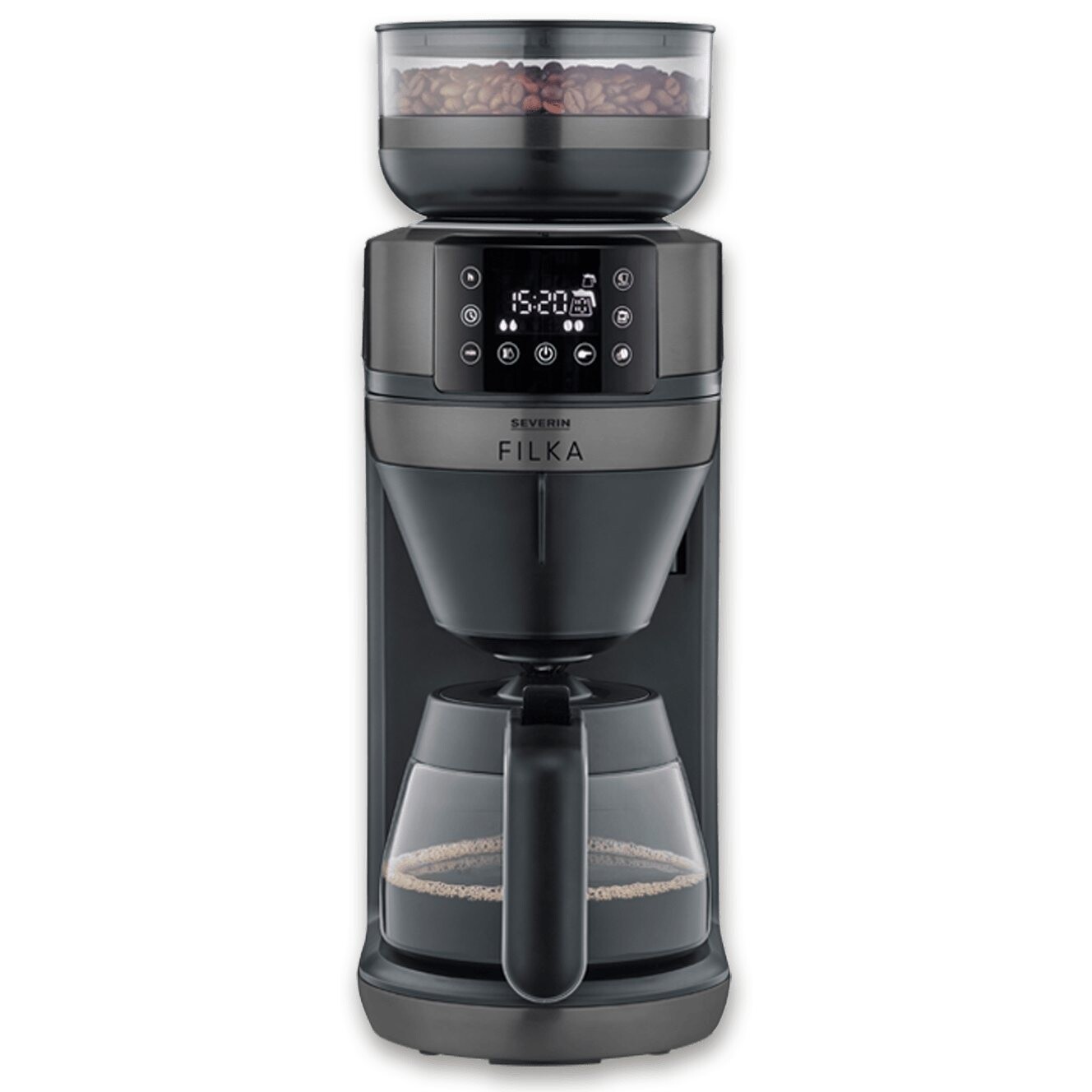 Kávovar na prekapávanú kávu KA 4849 FILKA INOX, čierna, Severin