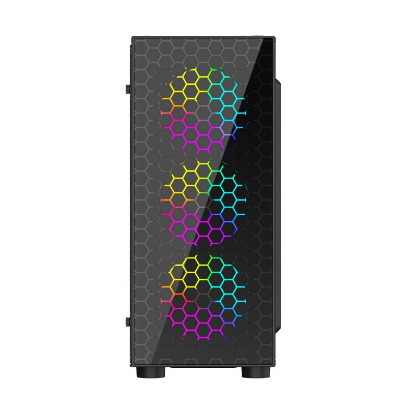 GEMBIRD Fornax 500/Midi Tower/Transpar./Čierna