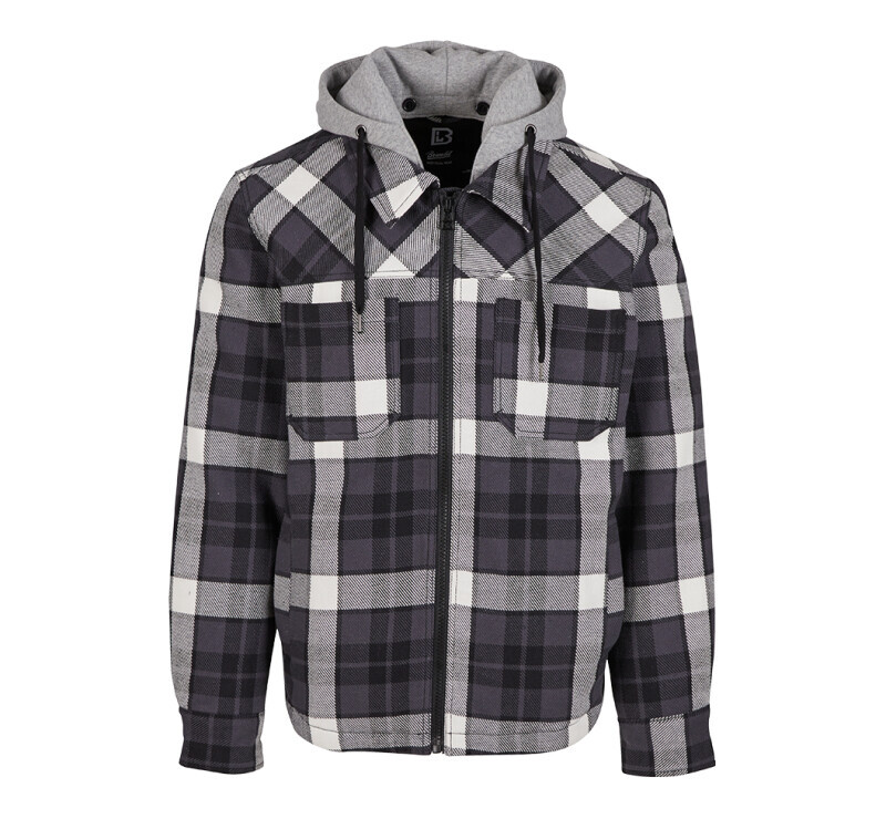 Bunda Brandit Top Heavy Twill - sivá-biela, 3XL