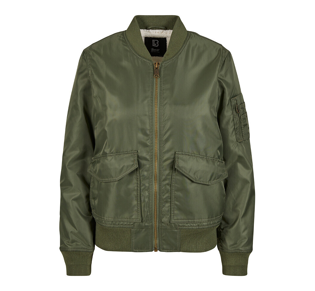 Bunda Brandit Sherpa Bomberjacket Women - olivová, XXL