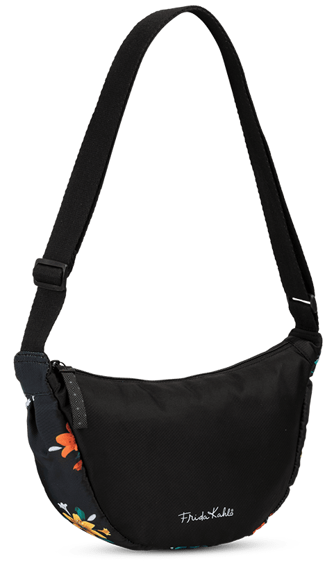 Dámska moonbag taška Frida Kahlo - čierna