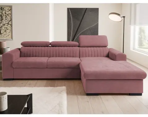 Rohová sedačka Sansa, staroružová látka, pravý roh%