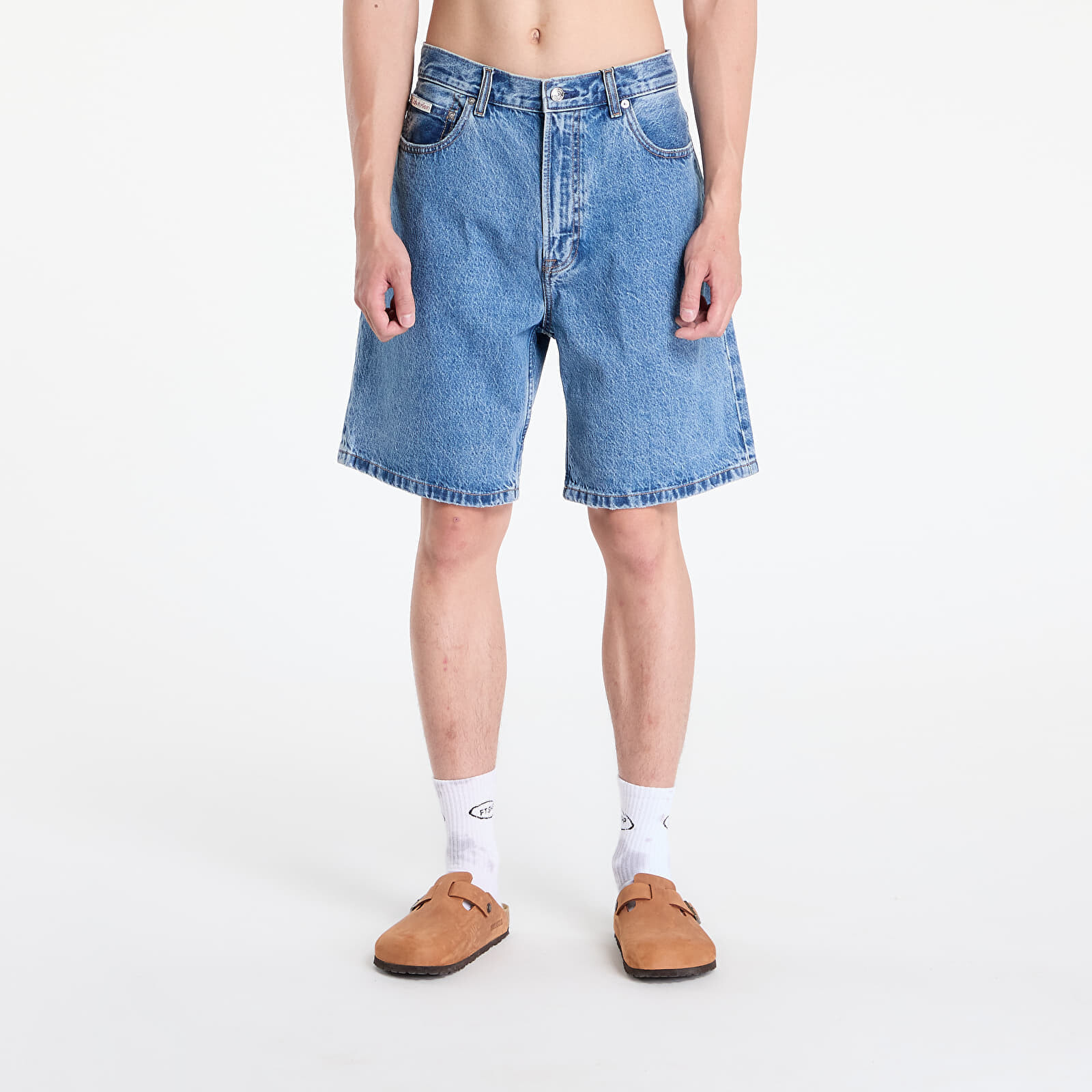 Šortky Calvin Klein Jeans 90S Mid Blue Stone Shorts Blue 32