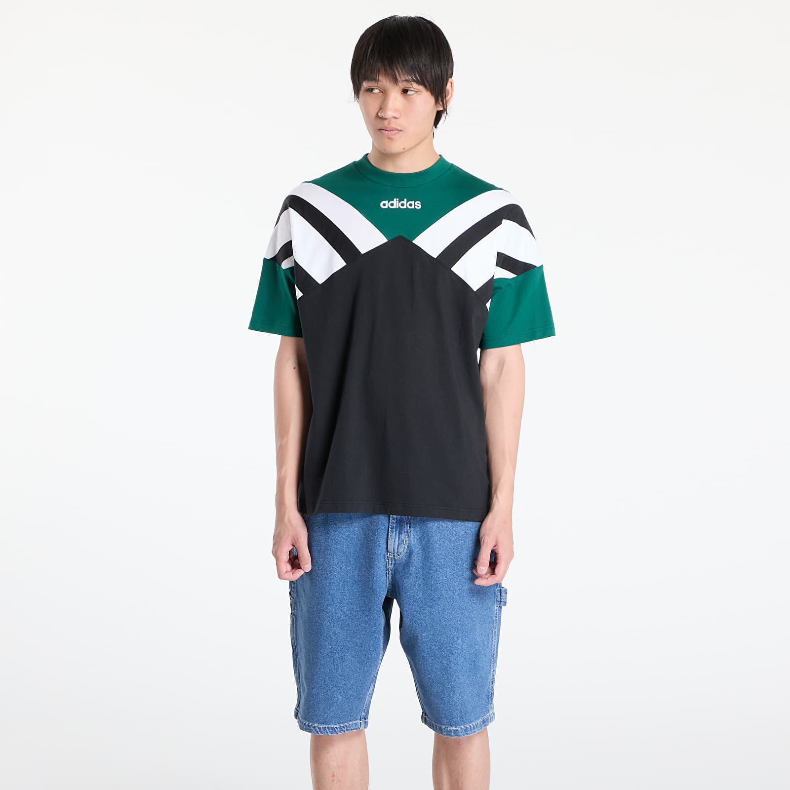 Tričko adidas Archive Cutline T-Shirt Black/ Collegiate Green S