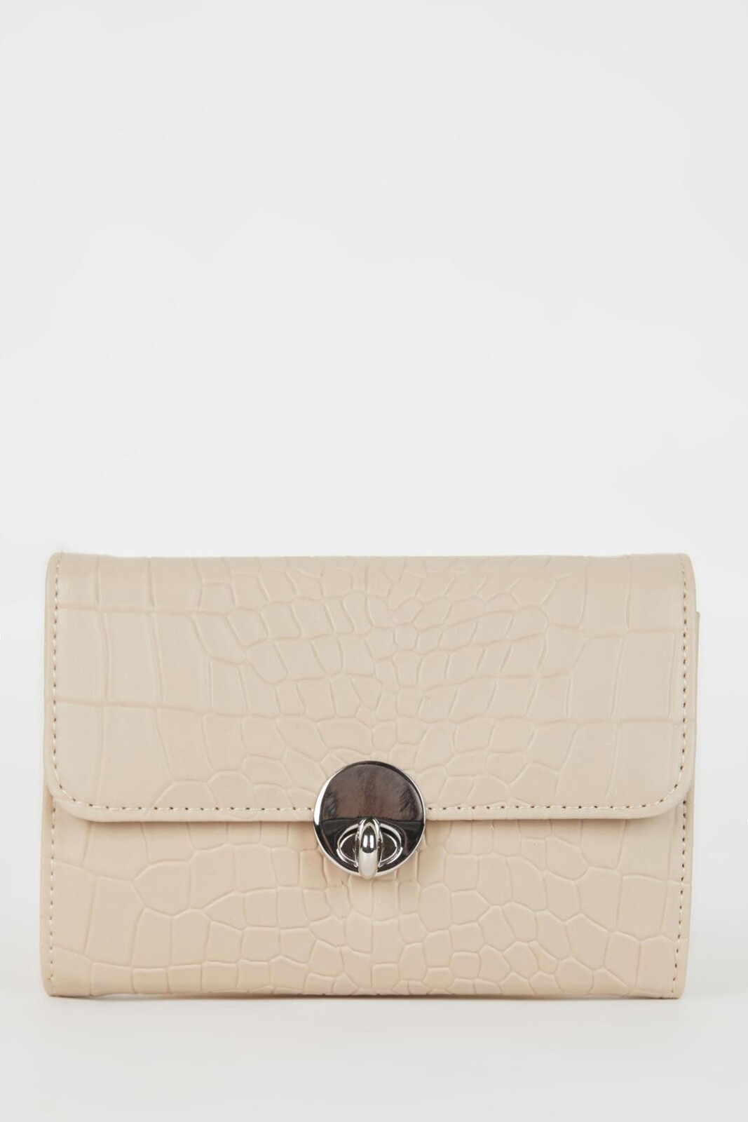 DEFACTO Women's Crocodile Patterned Faux Leather Wallet