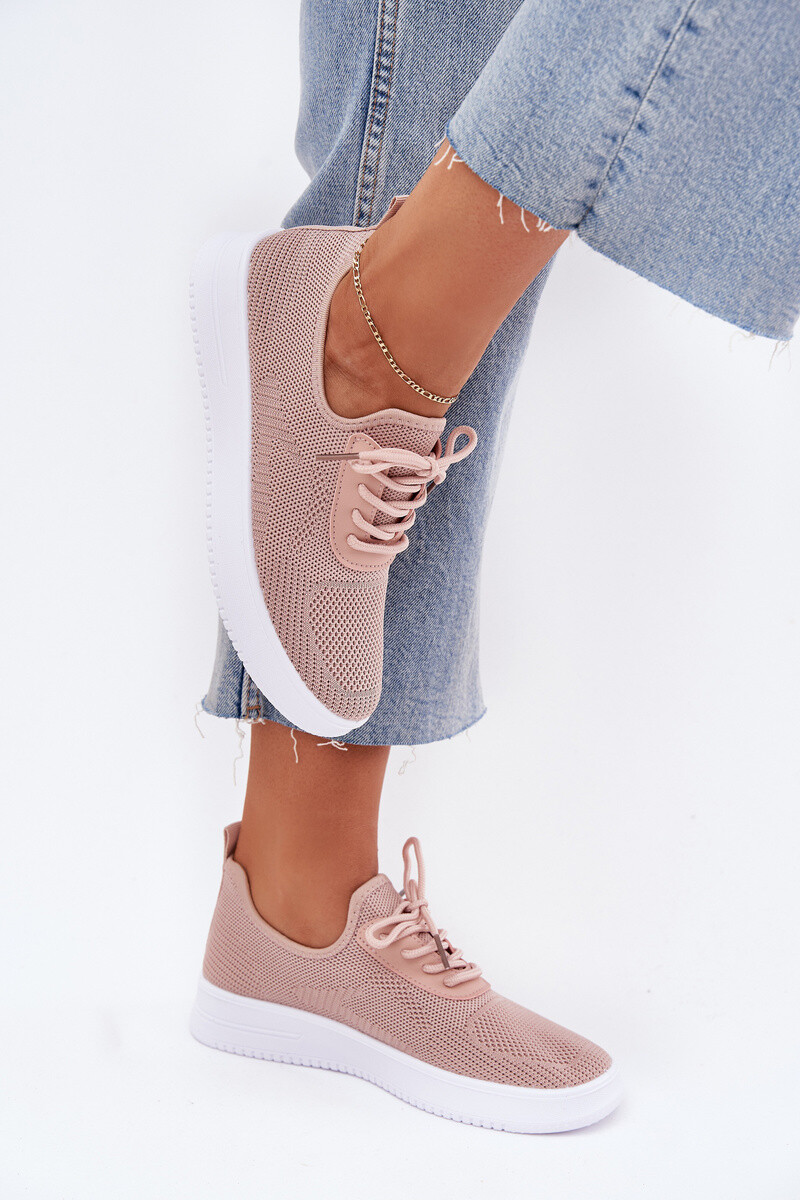 Boto Materiálové nazúvacie športové topánky na platforme dámske ružové Kalyra