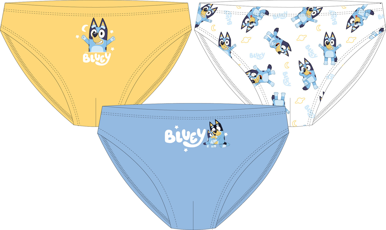 EPlus Chlapčenské spodné prádlo - Bluey mix 3 ks Veľkosť - deti: 98/104