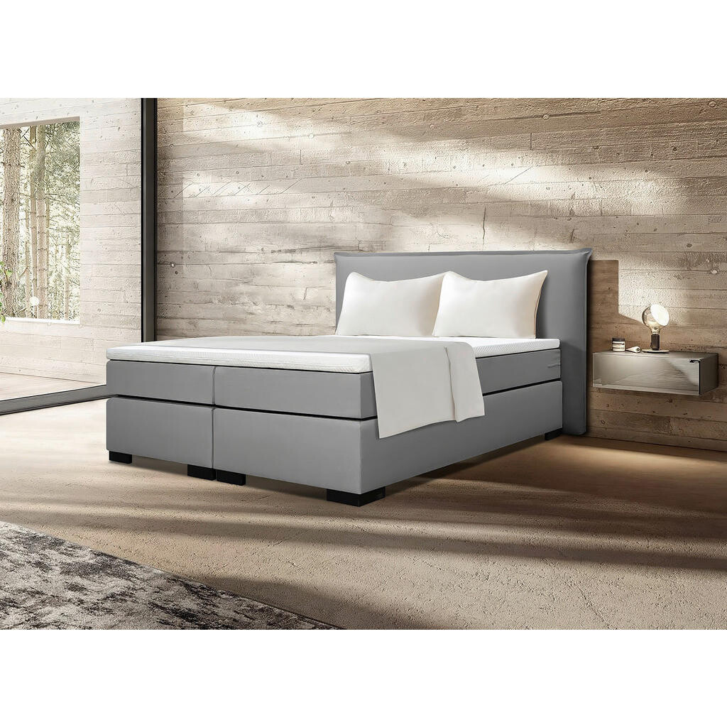 MID.YOU BOXSPRINGOVÁ POSTEĽ, 180/200 cm, antracitová, sivá, béžová, écru