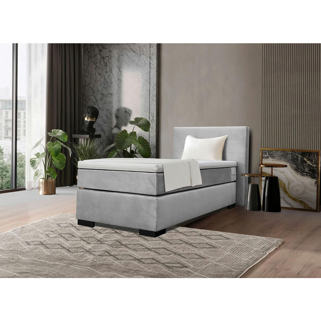 MID.YOU BOXSPRINGOVÁ POSTEĽ, 90/200 cm sivá