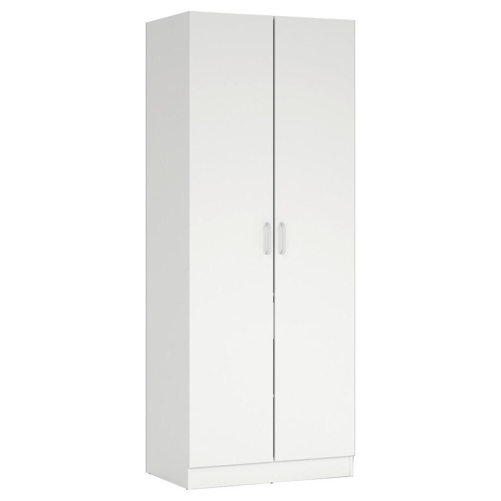 MID.YOU SKRIŇA S OTOČNÝMI DVERAMI, biela, 78,5/200,4/49,75 cm