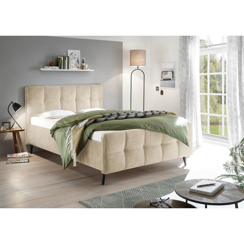 MID.YOU ČALÚNENÁ POSTEĽ, 140/200 cm krémová