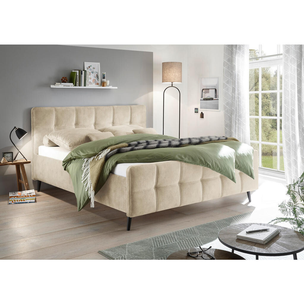 MID.YOU ČALÚNENÁ POSTEĽ, 180/200 cm, krémová