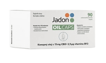 JADON Oil caps CBD s konopným olejom 15mg CBD+B12, 90 kapsúl