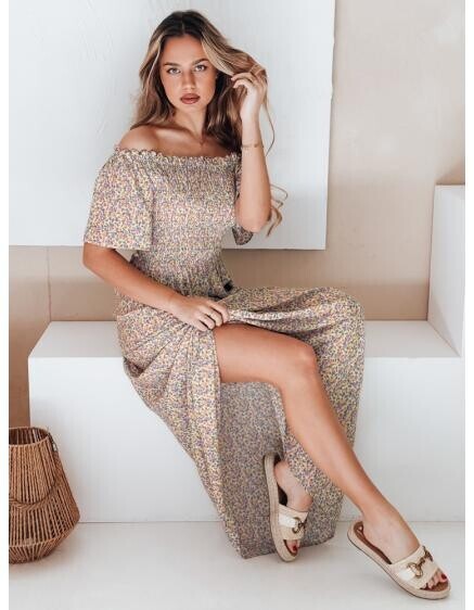 Maxi šaty LOVEFLORA s fialovými kvetmi