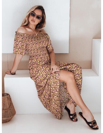 Maxi šaty LOVEFLORA so žltými kvetmi