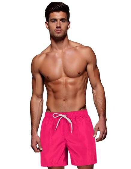 Pánske plavkové šortky fuksiové