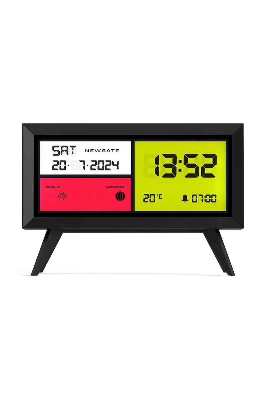 Budík Newgate Spectronoma LCD 21,8 cm čierna farba