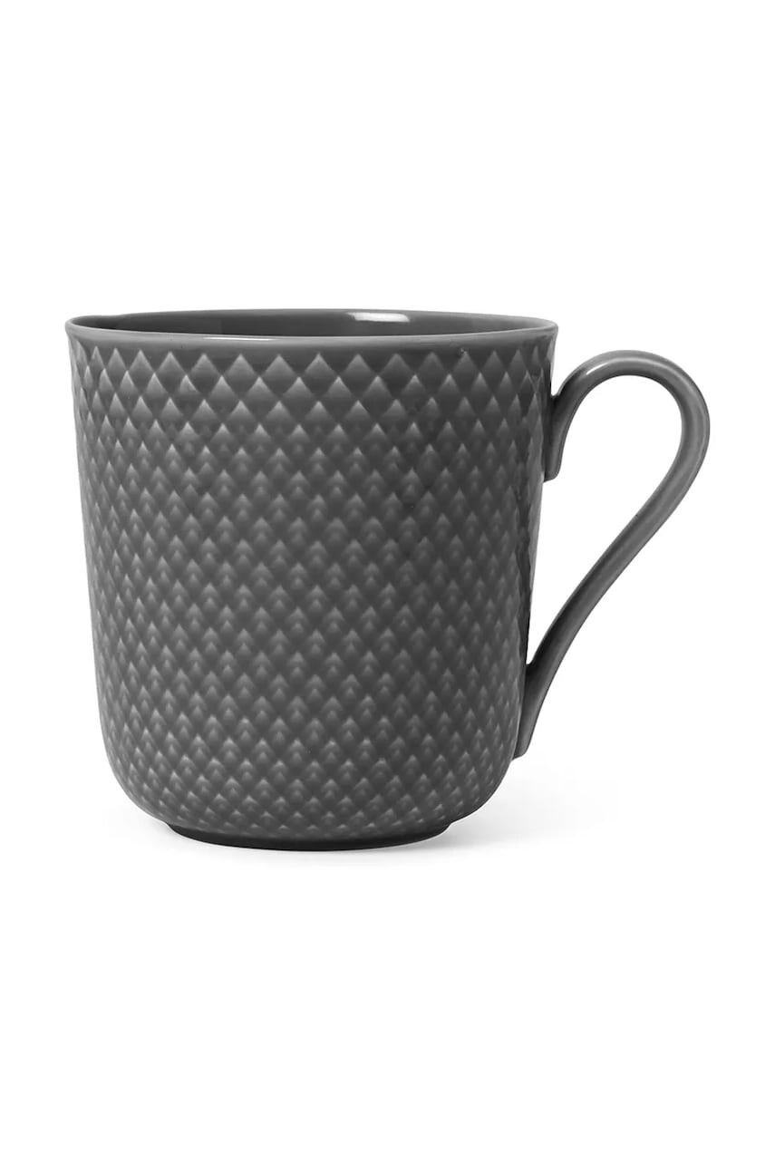Hrnček Lyngby Rhombe 390 ml čierna farba