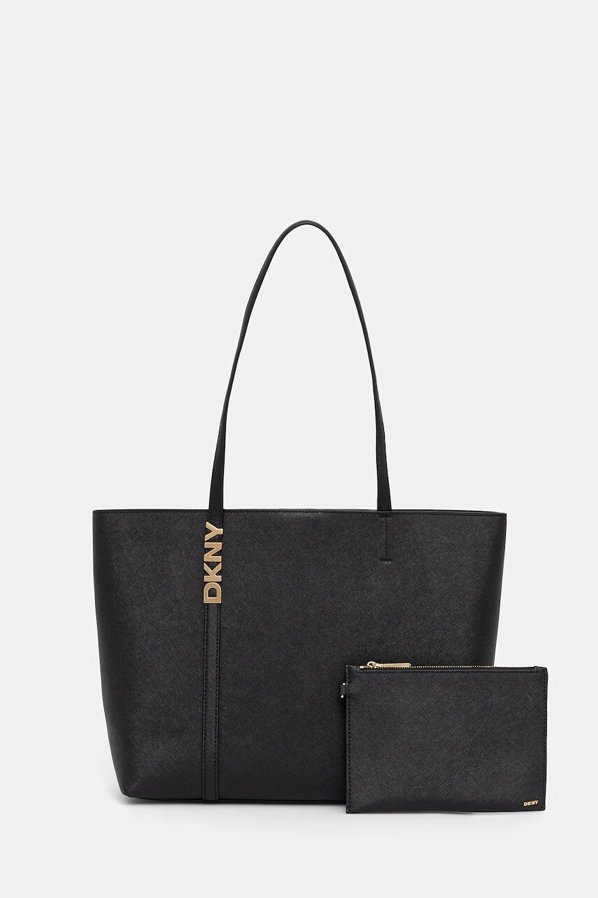 Kožená kabelka Dkny čierna farba, R52AKG54