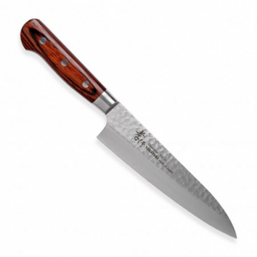 Nôž kuchynský Sakai Aoki Hamono 33 Layers VG10 Gyuto Petty 210 mm - strieborný-hnedý
