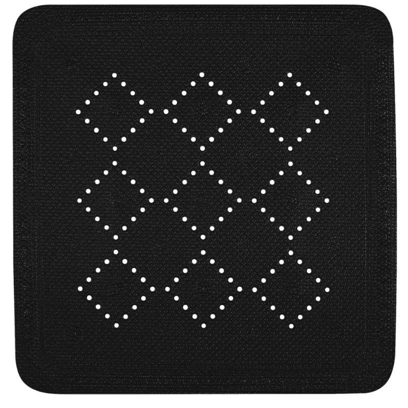 Spirella Protišmyková sprchová rohož ALASKA,čierna, 55 x 55 cm