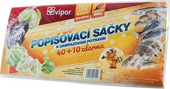 VIPOR Vrecko HDPE zamrazovacie 30 × 40 cm, 50 ks, transparentné