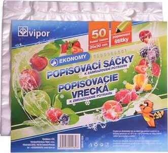 VIPOR HDPE, zmrazovacie vrecká, 20 × 30 cm, 50 ks