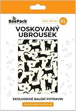 BEEPACK Voskovaný obrúsok Čierne mačky, XL