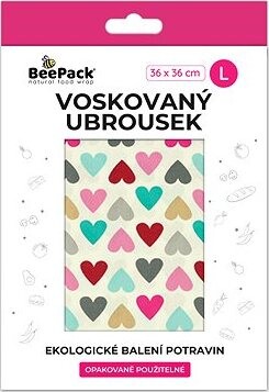 BEEPACK Voskovaný obrúsok Srdce, L
