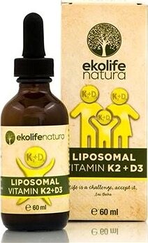 Ekolife Natura Liposomal Vitamín K2 + D3 60 ml (Lipozomálny vitamín K2+ D3)