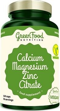 GreenFood Nutrition Calcium Magnesium Zinc Citrate 120 cps