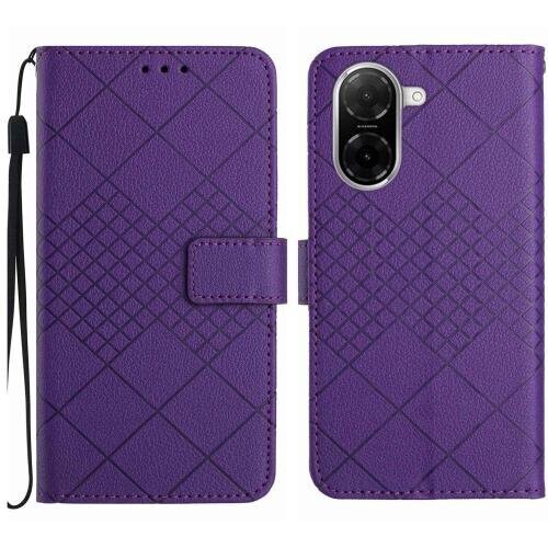 Puzdro Rhombic Book Xiaomi Redmi A5 4G/Poco C71 - tmavo-fialové