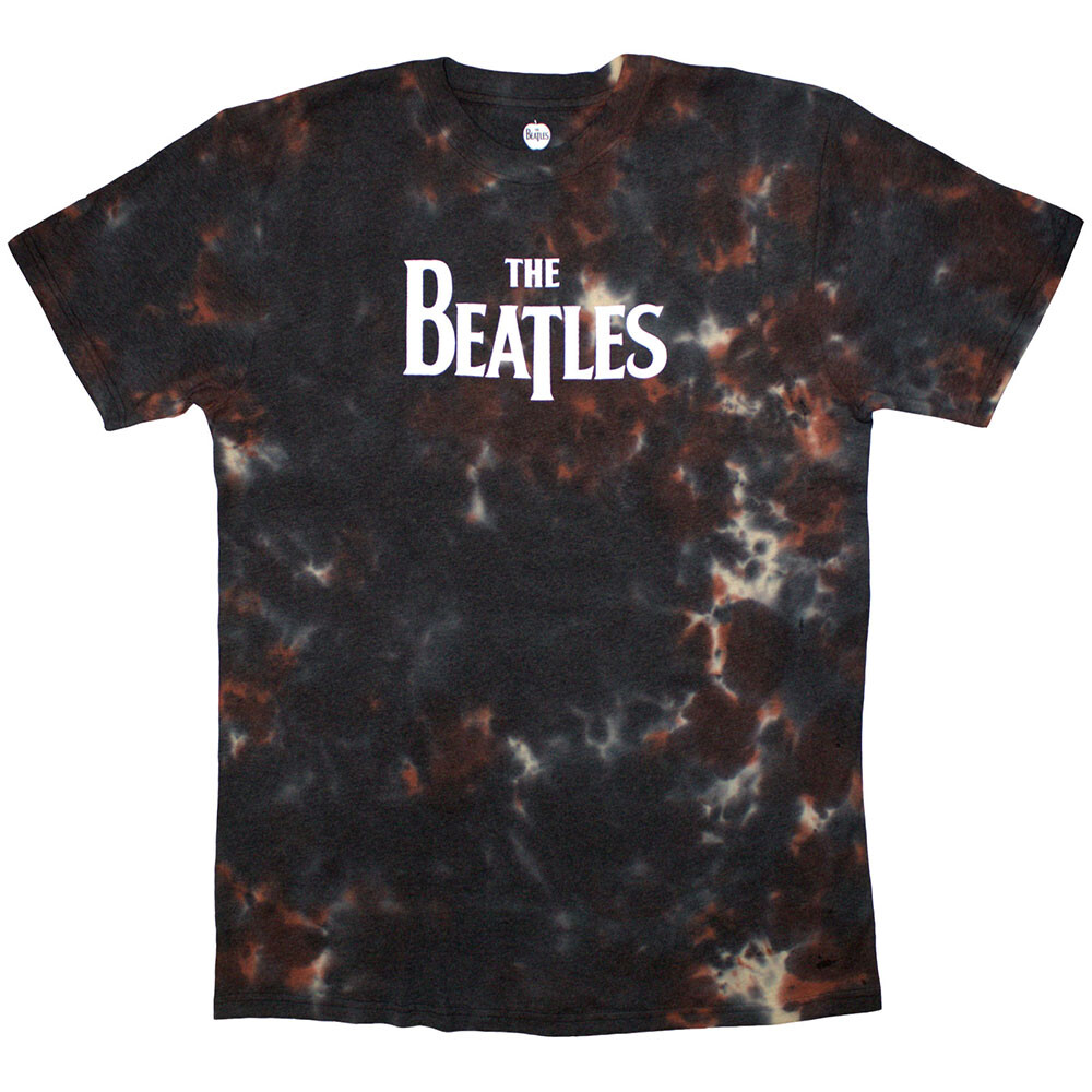 The Beatles tričko Drop T Logo Hnedá S
