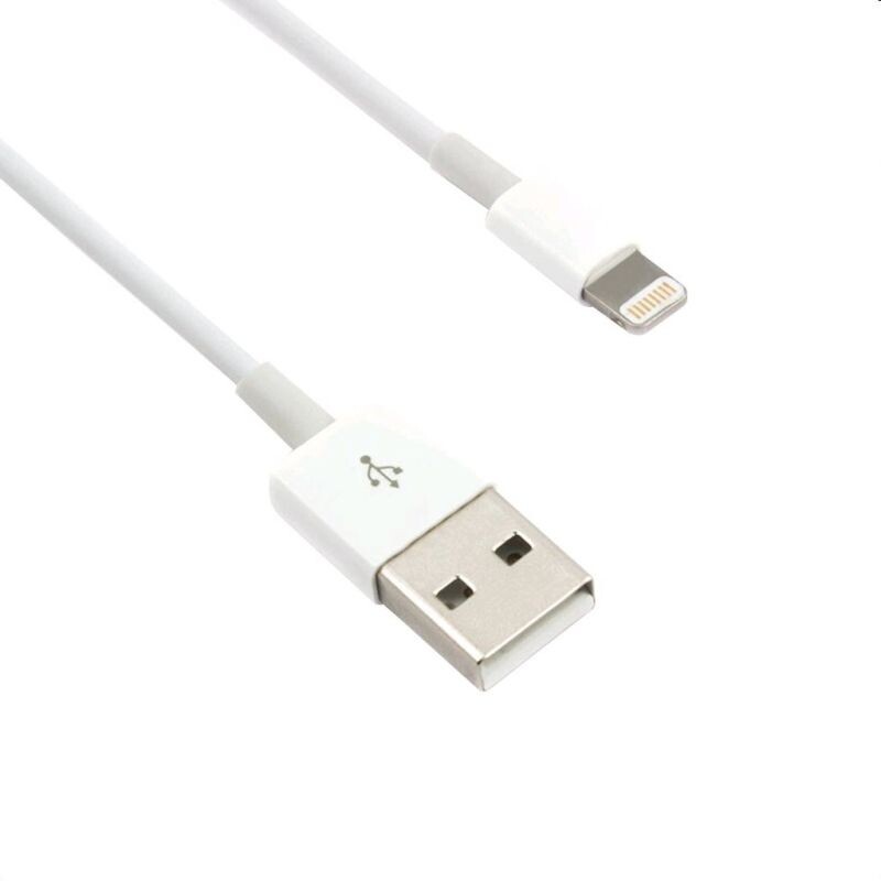 Kábel C-TECH USB 2.0 Lightning (IP5 a vyšší) nabíjací a synchronizačný kábel, 2m, biely CB-APL-20W
