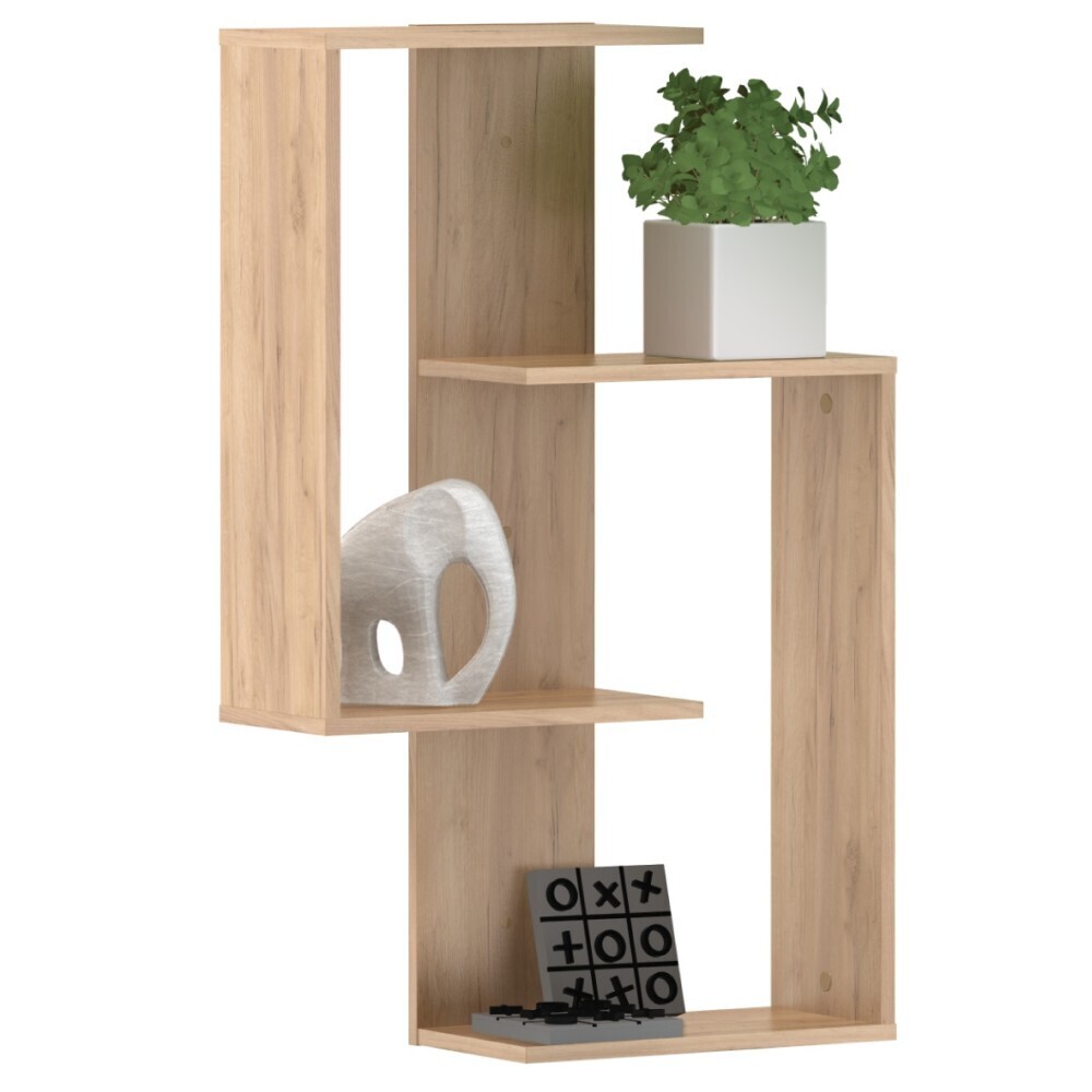 KONDELA Valpa polica dub craft zlatý