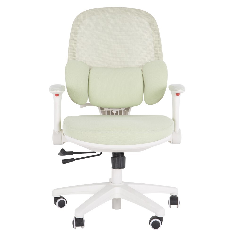 KONDELA Tresa detská stolička na kolieskach zelená / biela